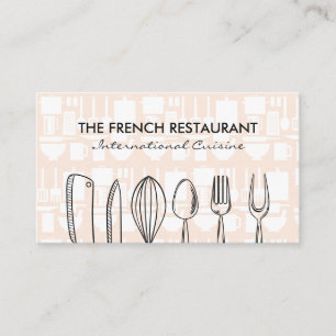 Carte De Visite Illustrations Ustensiles de cuisine
