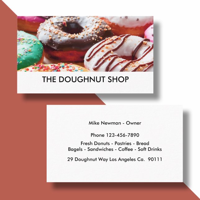Carte De Visite Image Businesscards de magasin de beignet (Créateur téléchargé)