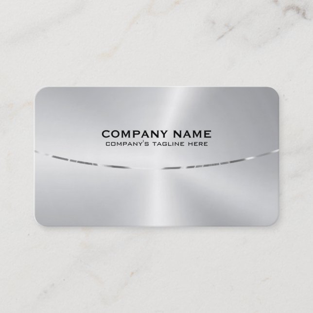 Carte De Visite Image d'une texture d'argent de Faux métalliques d (Devant)