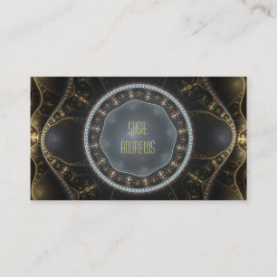 Carte De Visite Image fractale de Steampunk organique métallique