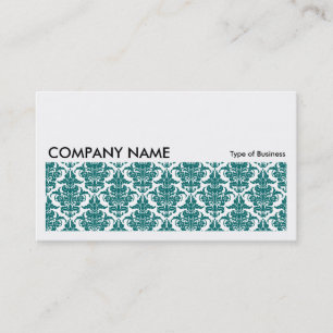 Carte De Visite Image longue 0123 - Moss Green Damask Pattern