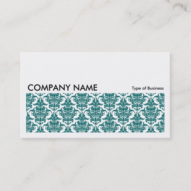 Carte De Visite Image longue 0123 - Moss Green Damask Pattern (Devant)