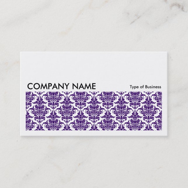 Carte De Visite Image longue 0137 - Damas violet profond (Devant)