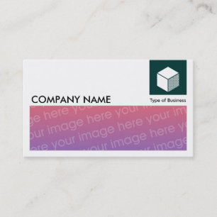 Carte De Visite Image longue - Logo et panneau - Vert foncé
