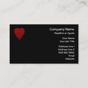 Carte De Visite Image rouge lumineuse de coeur
