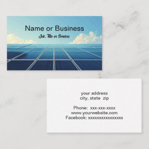 Carte De Visite Image simple d'un panneau solaire