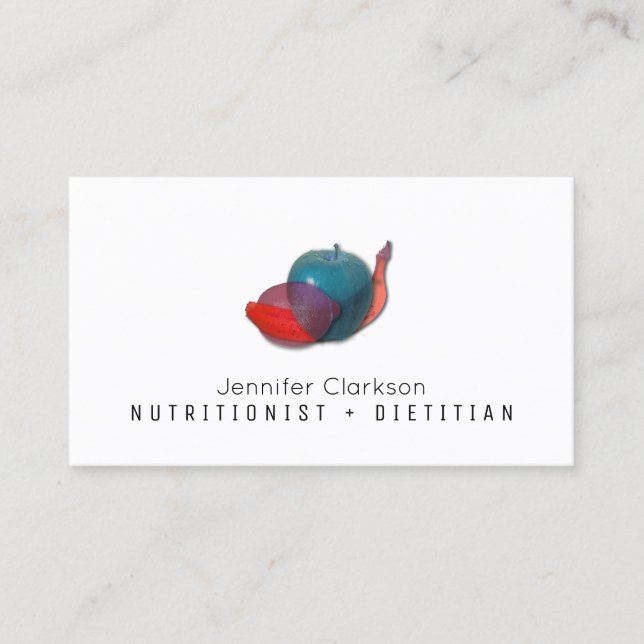 Carte De Visite Image transparente de fruit abstrait (Devant)