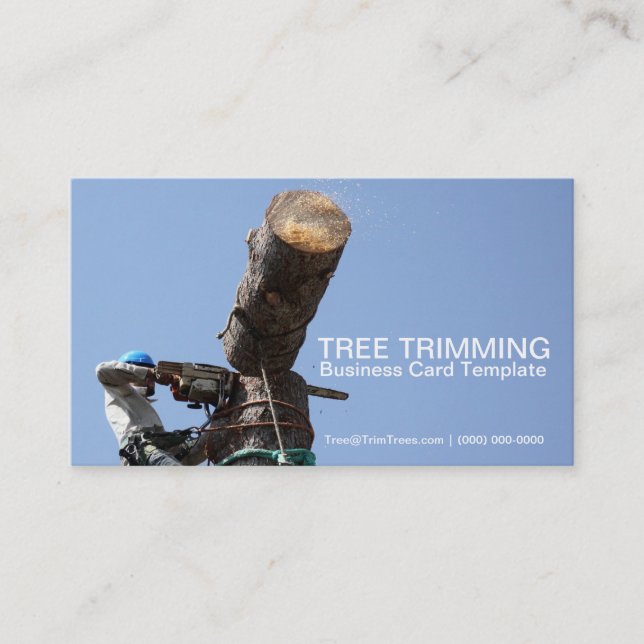 Carte De Visite Image trimmers de coupe d'un arbre (Devant)