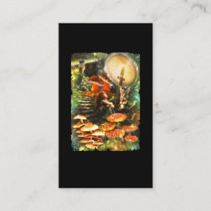Carte De Visite Imaginaire Fées aux champignons