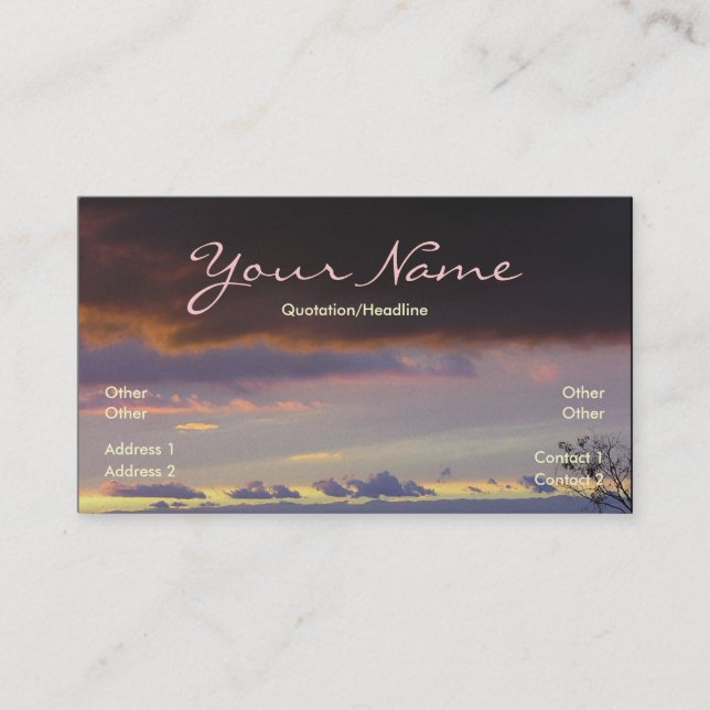Carte de visite Imaginaire Skyscape (Devant)