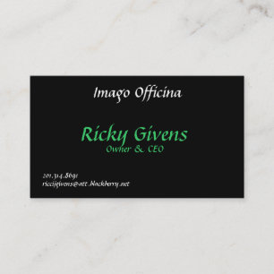 Carte De Visite Imago Officina, Ricky Givens, propriétaire et