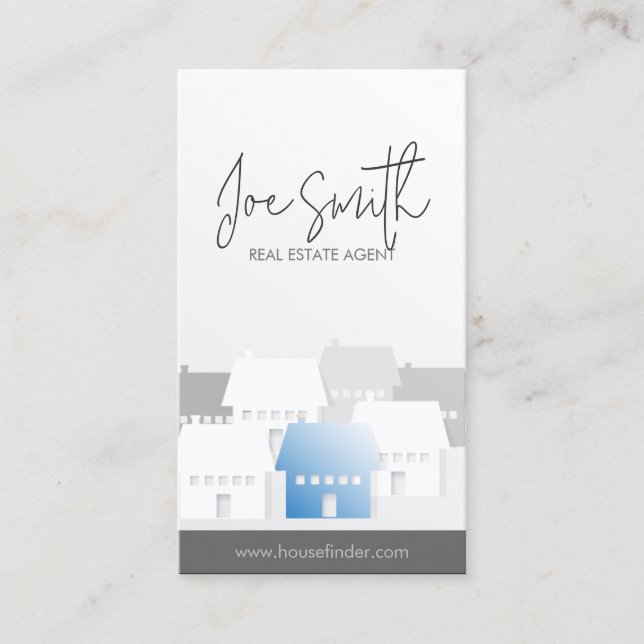 Carte De Visite Immobilier Agent Investissement immobilier (Devant)