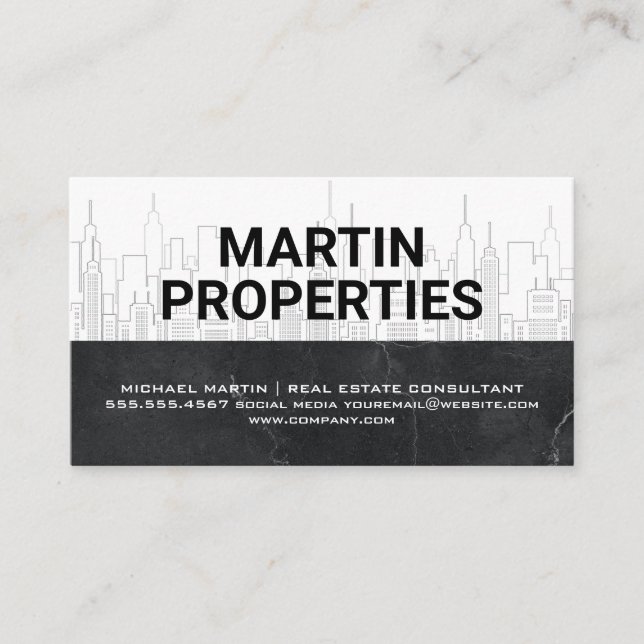 Carte De Visite Immobilier | Centre-ville (Devant)