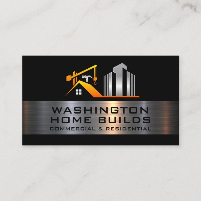 Carte De Visite Immobilier | Construction commerciale (Devant)