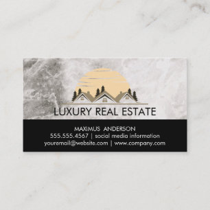 Carte De Visite Immobilier   Découpe en marbre