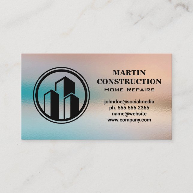 Carte De Visite Immobilier | Entrepreneur général (Devant)