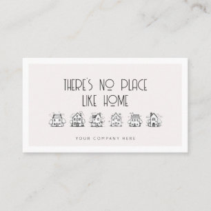 Carte De Visite Immobilier Il n'y a pas d'endroit comme maison des