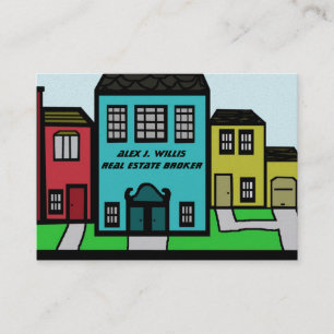 Carte De Visite Immobilier immeubles de la ville maison