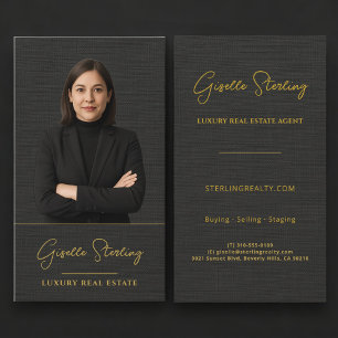 Carte De Visite Immobilier Lin Géronie Or Professionnel