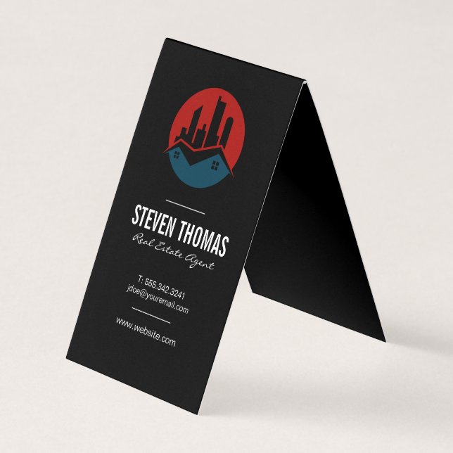 Carte De Visite Immobilier | Logo commercial résidentiel (Devant)