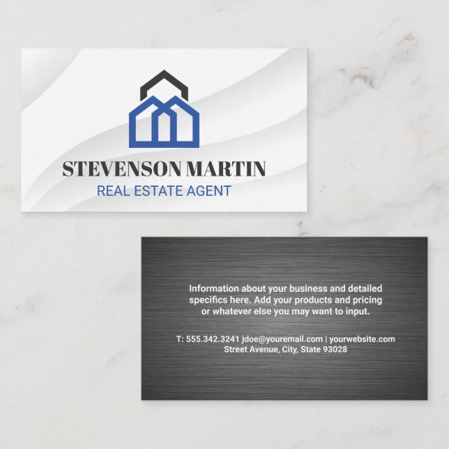 Carte De Visite Immobilier | Logo des maisons (Devant / Derrière)