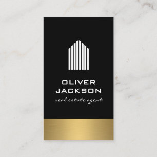Carte De Visite Immobilier Lux Gold Trim