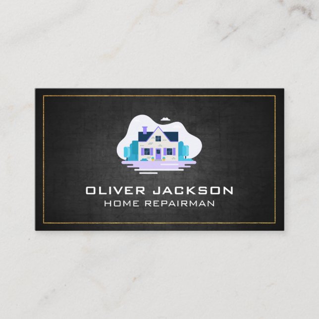 Carte De Visite Immobilier Maison avec jardin (Devant)