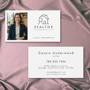 Carte De Visite Immobilier Moderne Minimaliste Professionnel