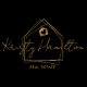 Carte De Visite immobilier moderne professionnel realtor ajouter p (Elegant gold details, house outlines with heart charm)