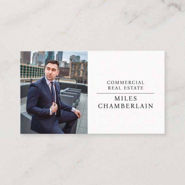 Carte De Visite Immobilier photo professionnel moderne (Devant)