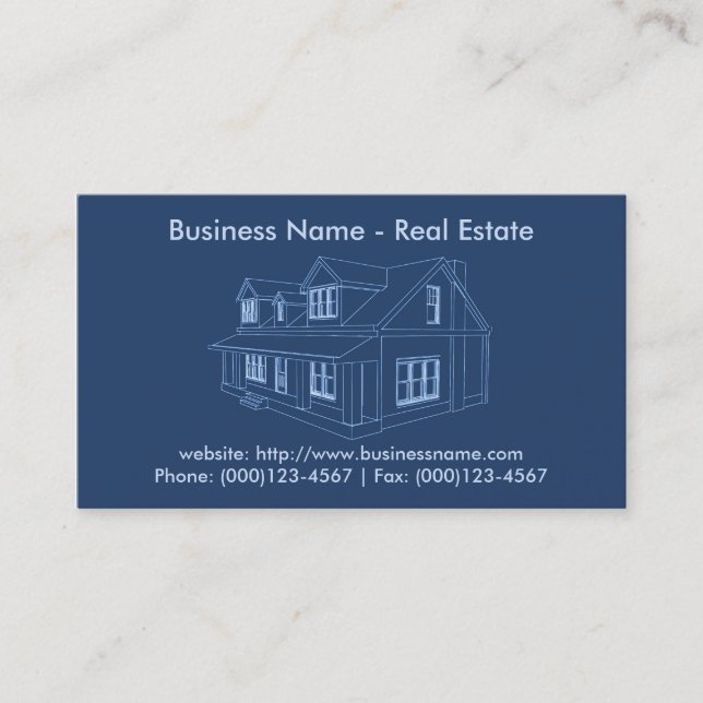Carte de visite immobilier : Plan directeur de la  (Devant)