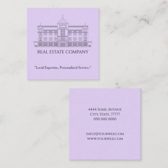 Carte de visite immobilier professionnel (Devant / Derrière)