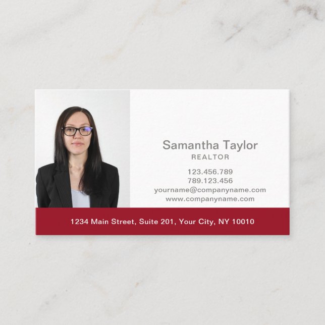 Carte De Visite Immobilier professionnel Ajouter photo et logo (Devant)