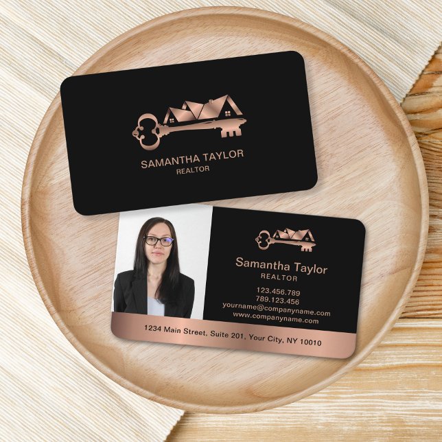 Carte De Visite Immobilier Professionnel Ajouter Photo et logo Bus (Créateur téléchargé)