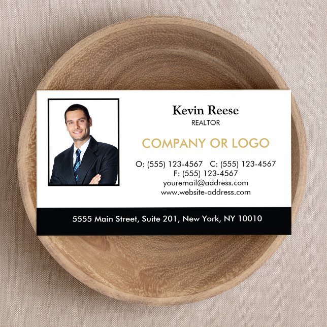 Carte De Visite Immobilier Professionnel Ajouter votre photo (Créateur téléchargé)