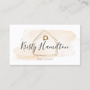 Carte De Visite immobilier professionnel maison courtier or