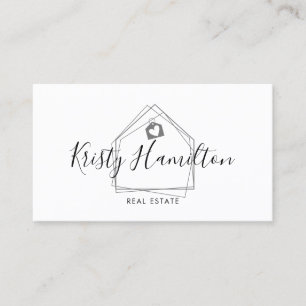 Carte De Visite immobilier professionnel maison immobilier simple