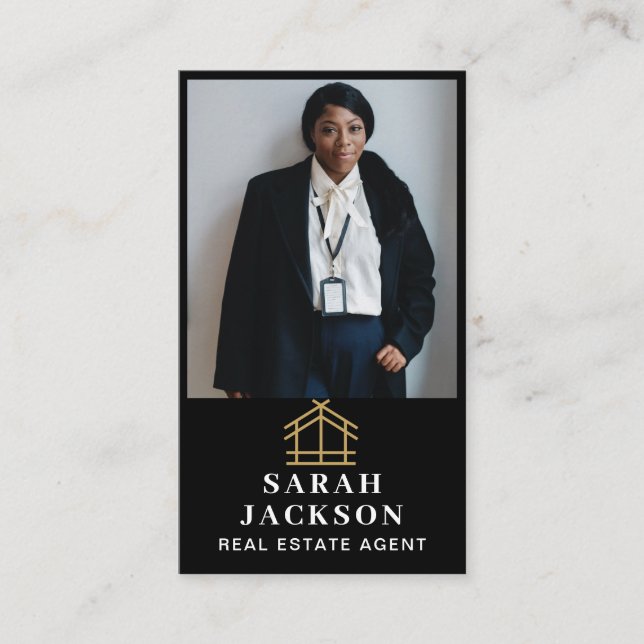 Carte De Visite Immobilier professionnel | Mise en page verticale (Devant)