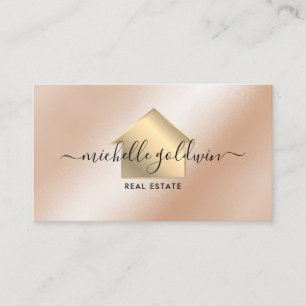 Carte De Visite Immobilier Professionnel Moderne Script House Busi