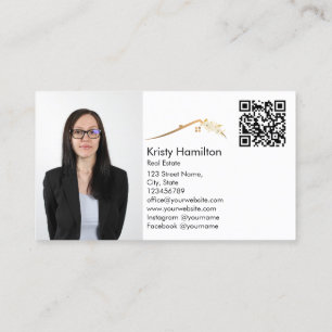 Carte De Visite immobilier professionnel realtor ajouter photo cod