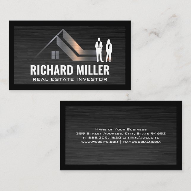 Carte De Visite Immobilier | Professionnels de l'entreprise (Devant / Derrière)
