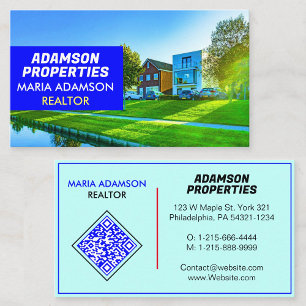Carte De Visite Immobilier QR Visite Photo Disposition Maison Real