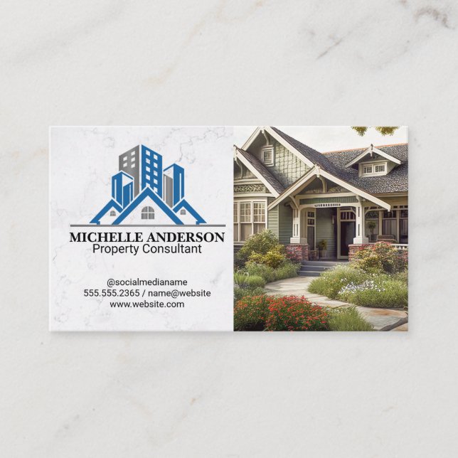 Carte De Visite Immobilier résidentiel commercial | Maison de cott (Devant)