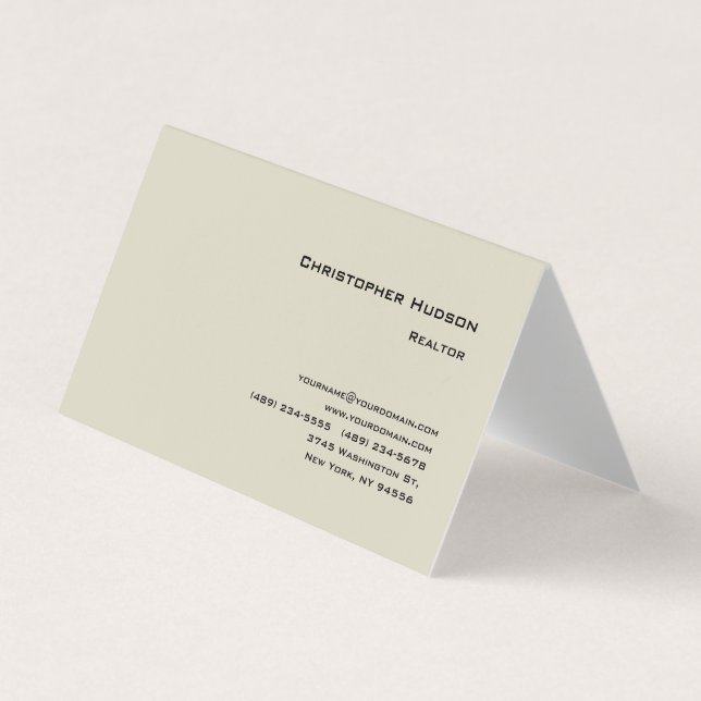 Carte De Visite Immobilier simple professionnel (Devant)
