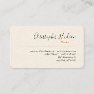 Carte De Visite Immobilier simple professionnel