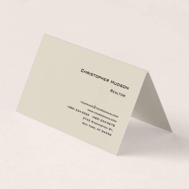 Carte De Visite Immobilier simple professionnel (Devant)