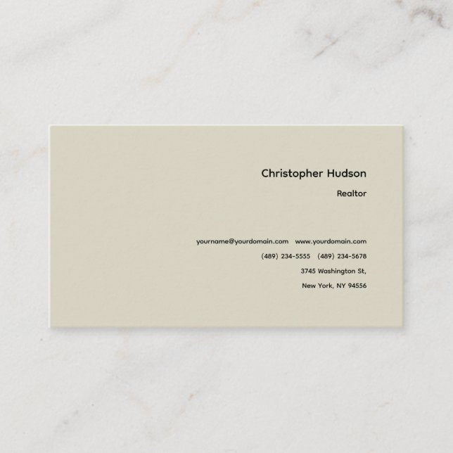 Carte De Visite Immobilier simple professionnel (Devant)