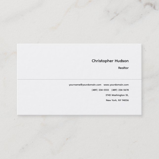 Carte De Visite Immobilier simple professionnel (Devant)