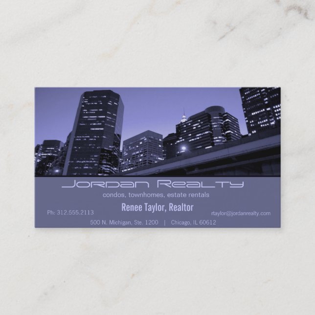 carte de visite immobilier skyline (Devant)