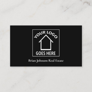 Carte De Visite Immobilier Société Ajouter Votre Logo Realtor Noir